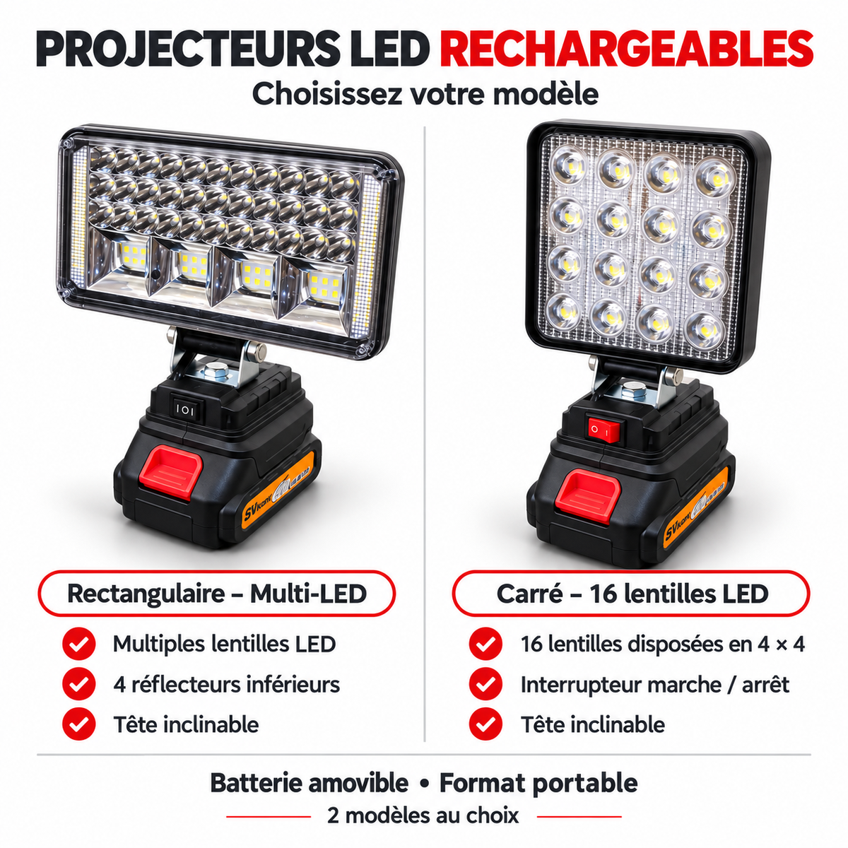 Projecteur Portable Multifonction - المصباح الكاشف
